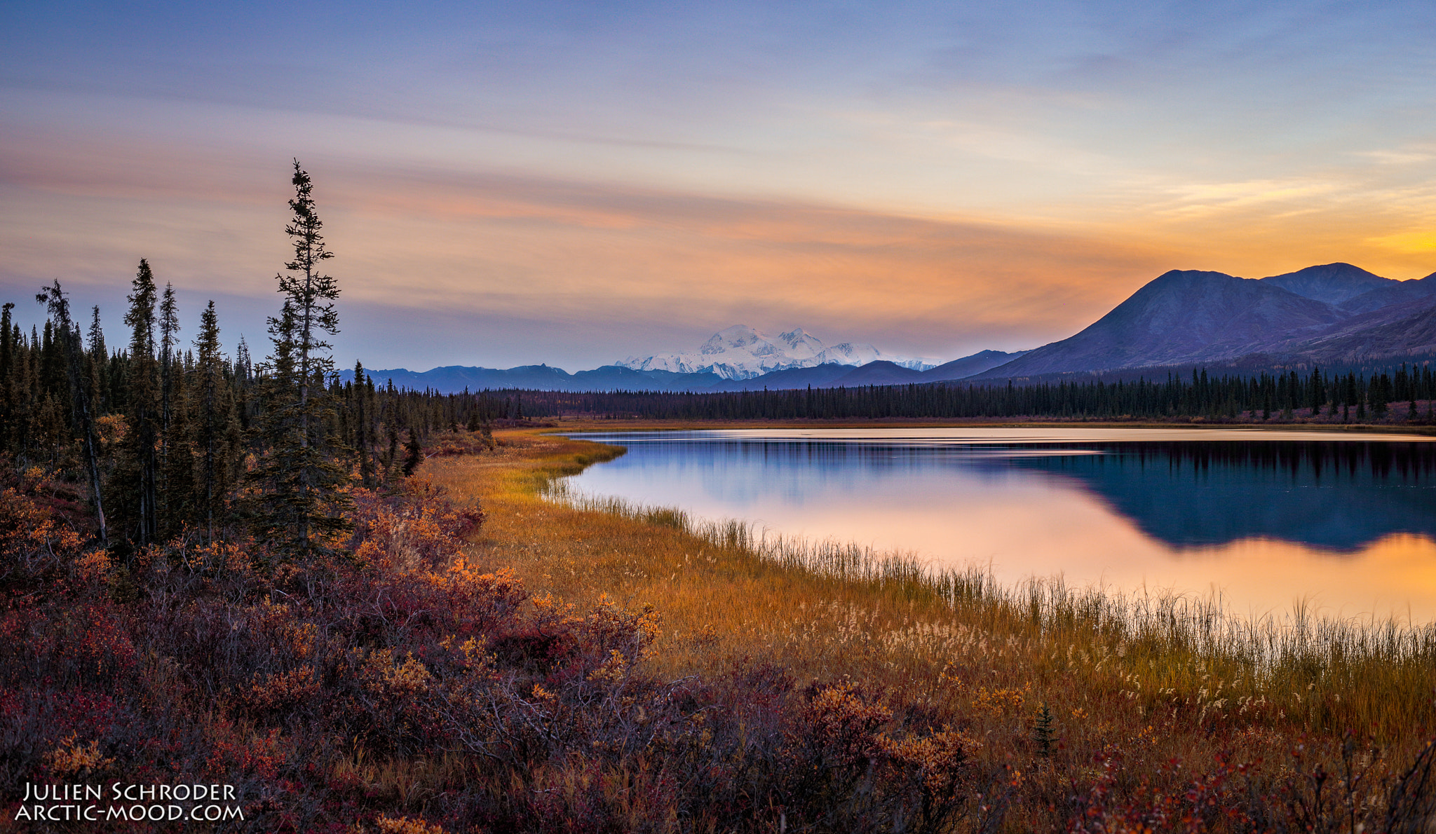 ZEISS Milvus 50mm F1.4 sample photo. A peaceful sunset on denali photography
