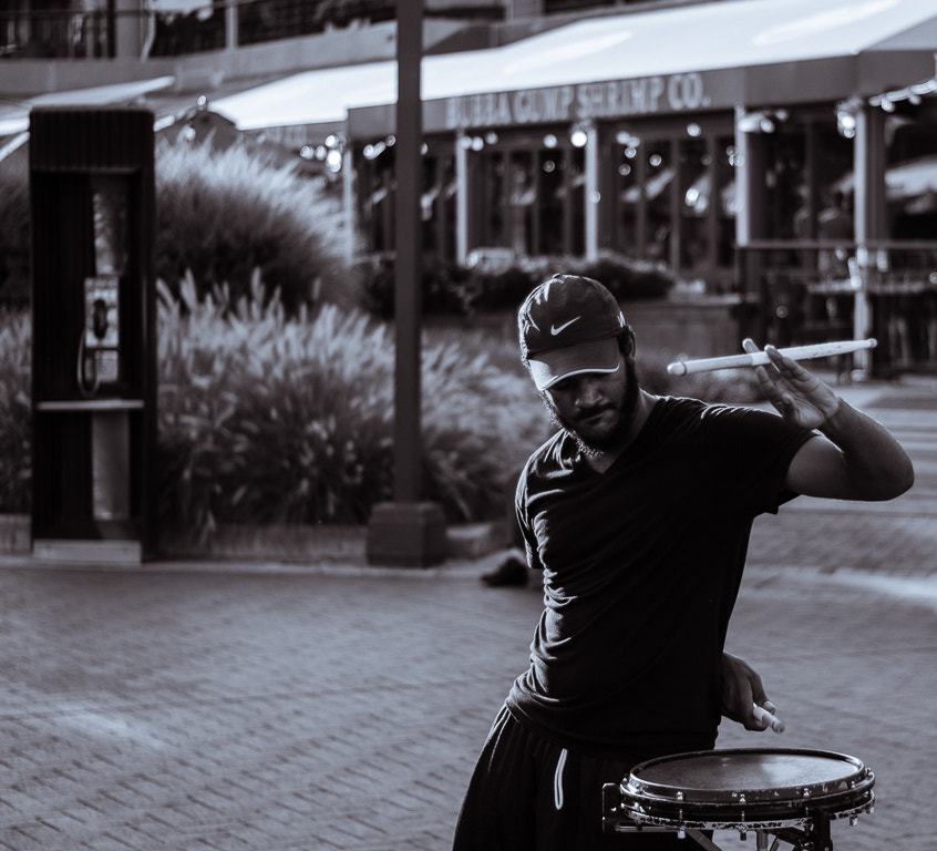 ZEISS Planar T* 50mm F1.4 sample photo. Street drummers photography