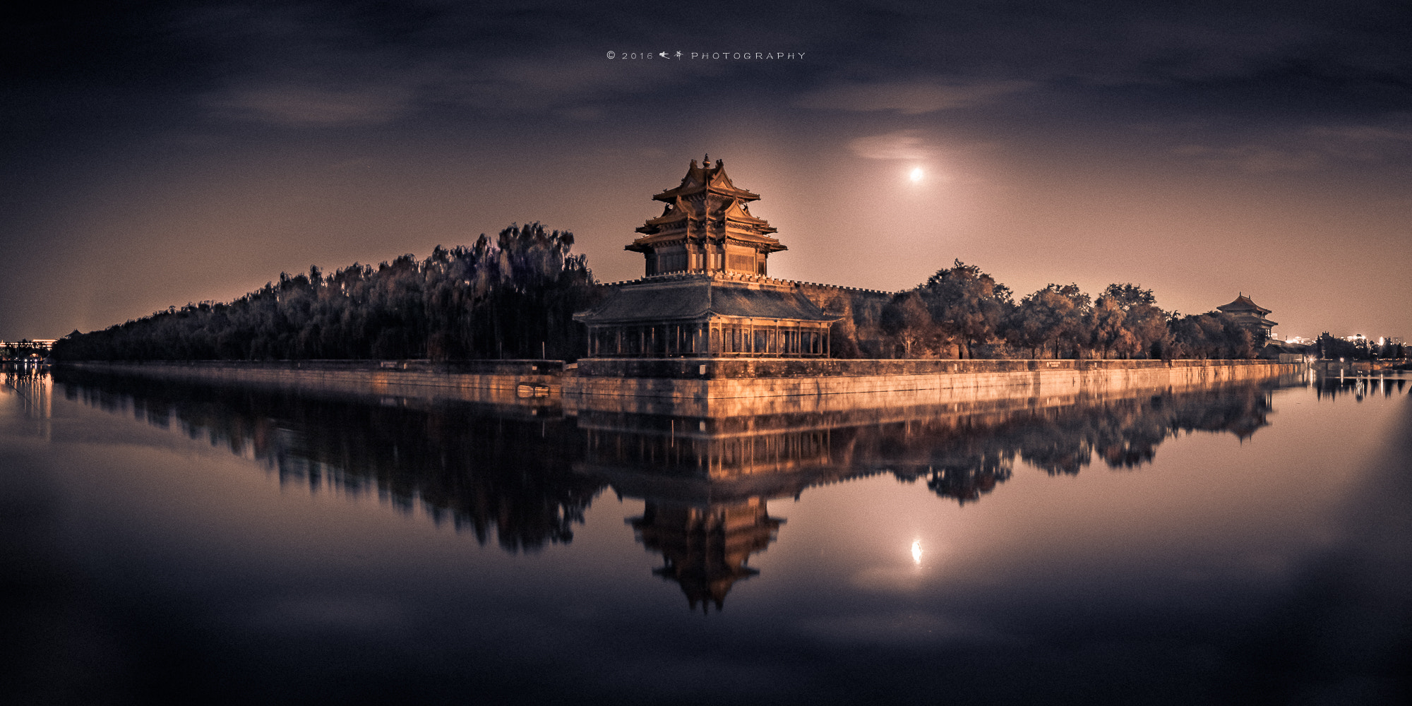 Canon TS-E 24.0mm f/3.5 L II sample photo. Beijing the imperial palace watchtower 月映角楼 photography