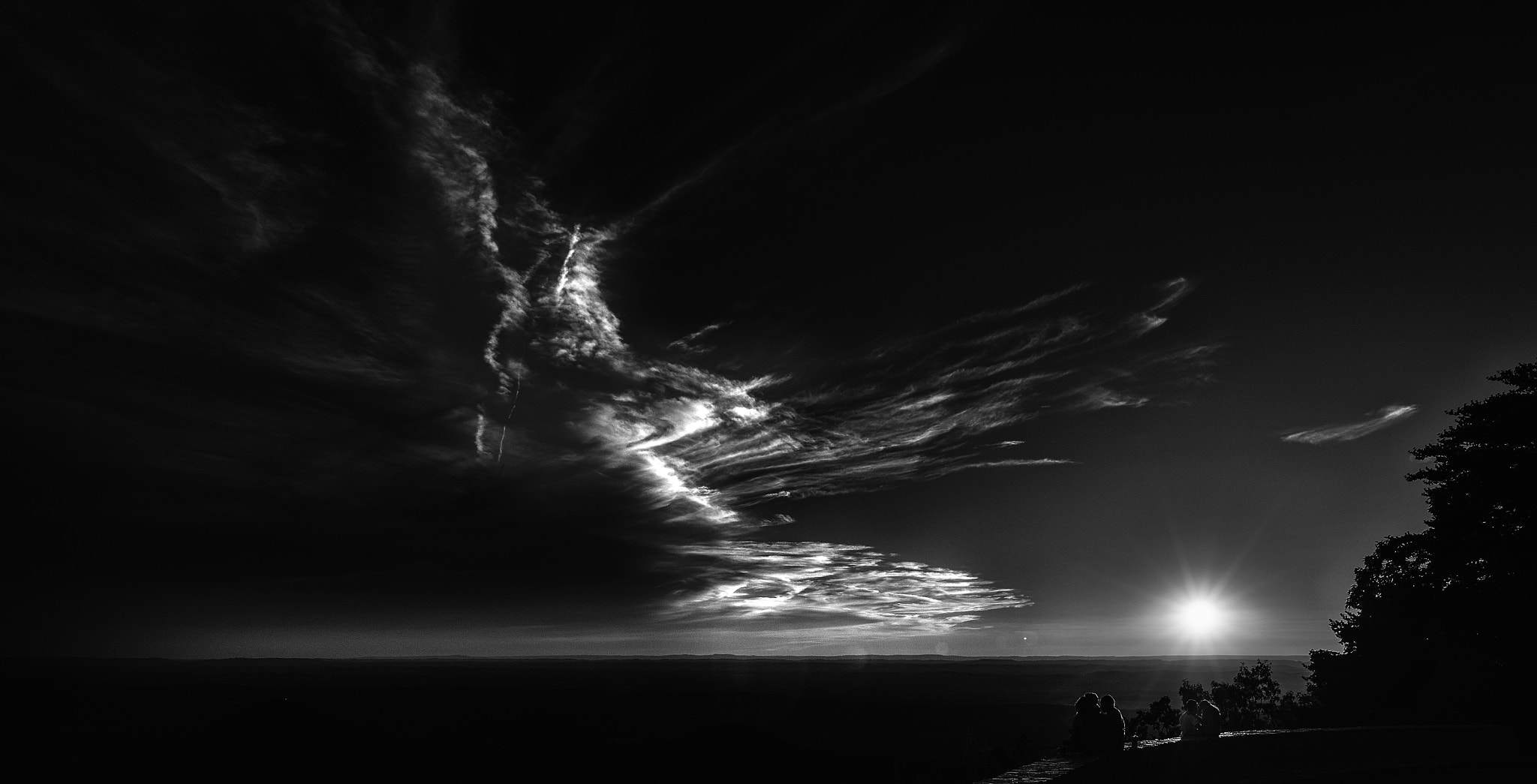 Nikon D750 + Nikon AF Nikkor 20mm F2.8D sample photo. B&w sunset photography