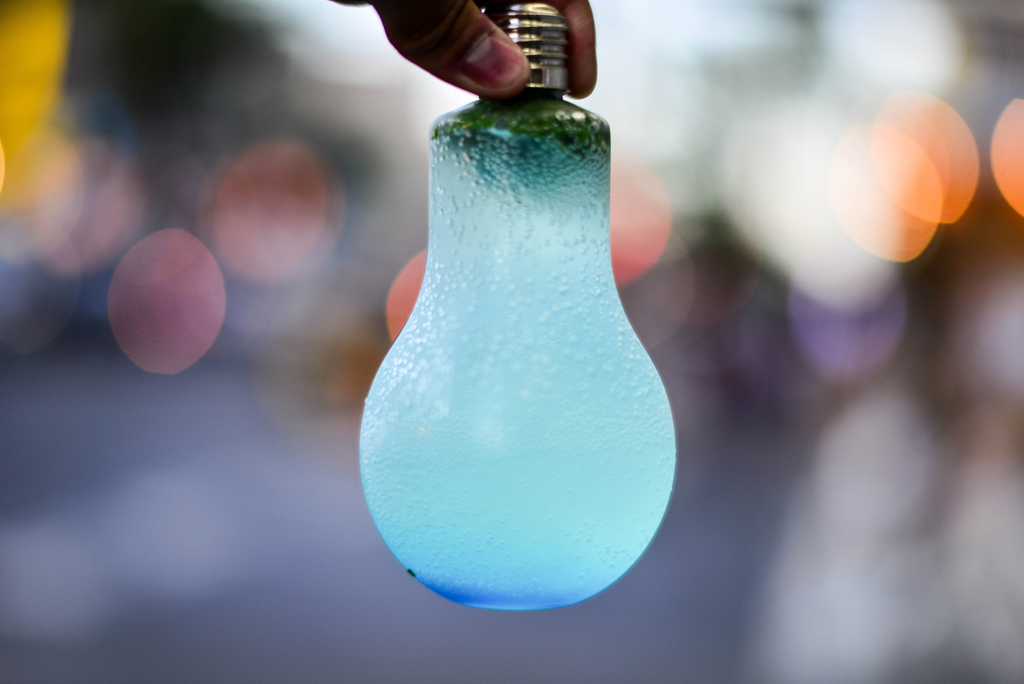 Nikon D610 + Nikon AF-S Nikkor 58mm F1.4G sample photo. Lightbulb drink photography