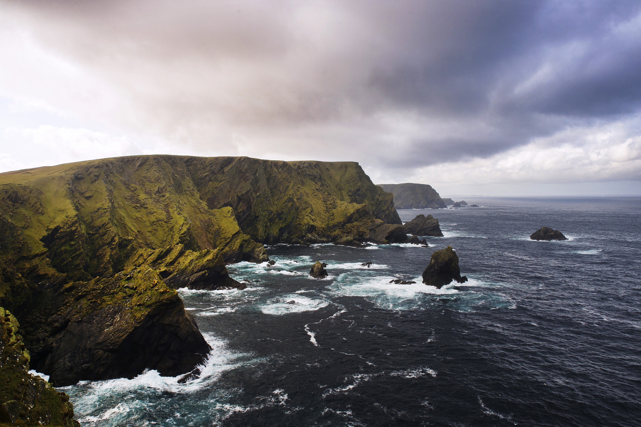 Nikon Df sample photo. Cloudy sky over hermaness photography