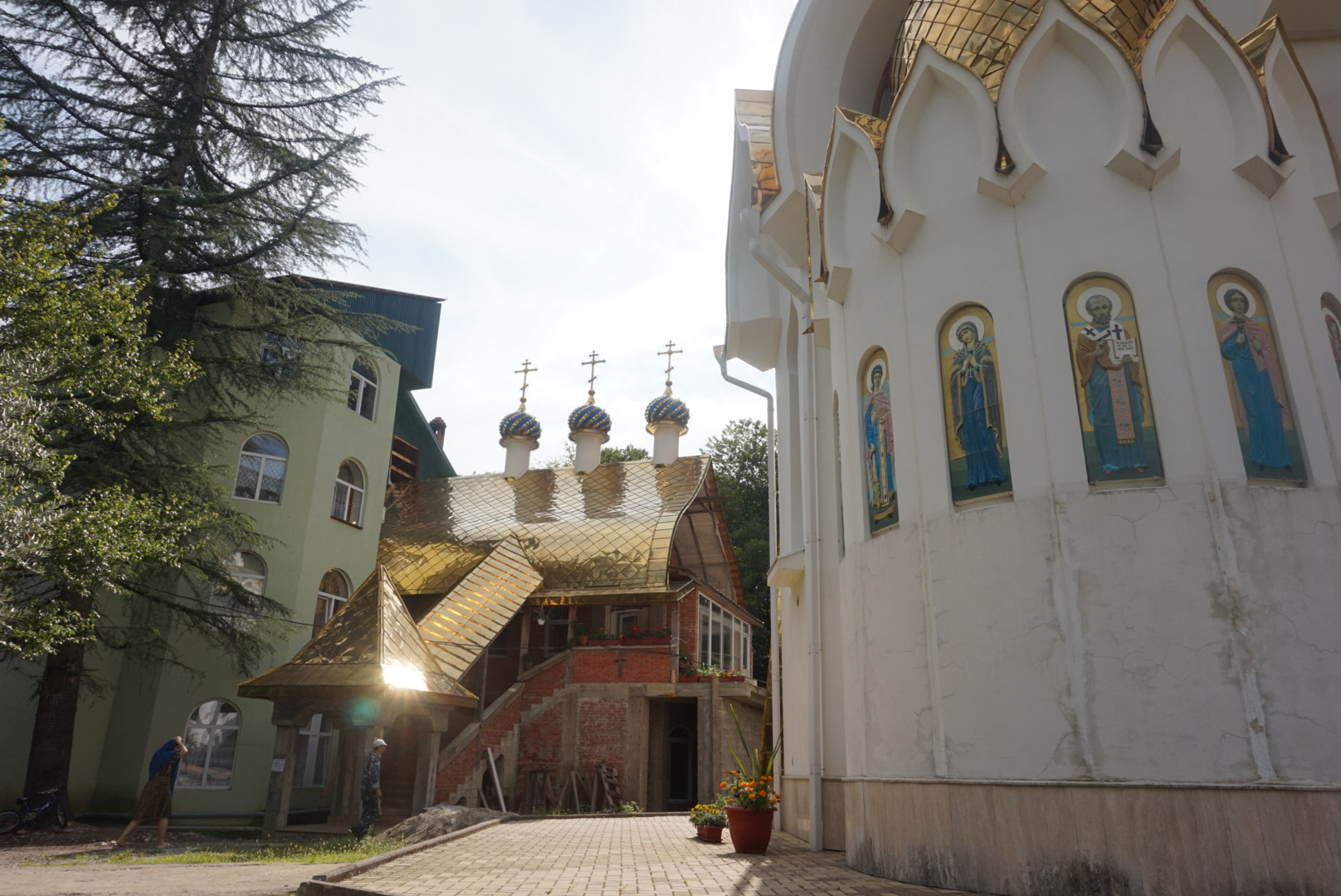 Sony Alpha QX1 sample photo. Holy trinity st. george monastery photography