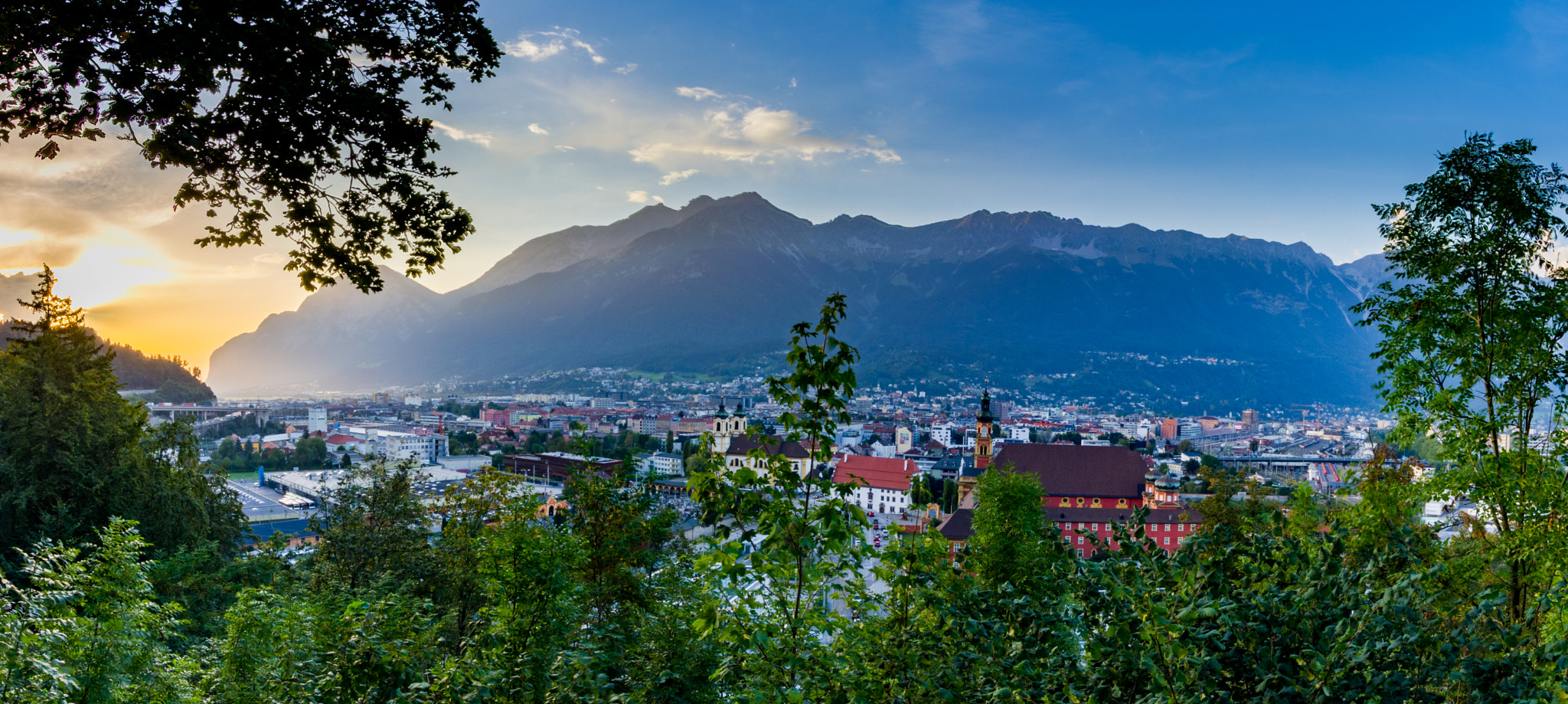 Sigma 10-20mm F3.5 EX DC HSM sample photo. Bergisel sunset photography