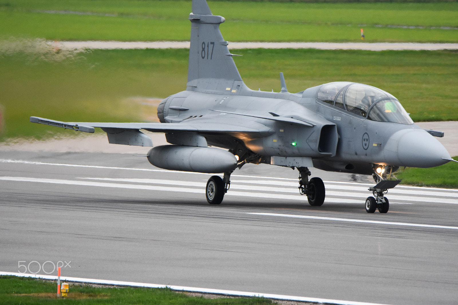 Tamron SP 150-600mm F5-6.3 Di VC USD sample photo. A jas 39 gripen during take-off roll photography