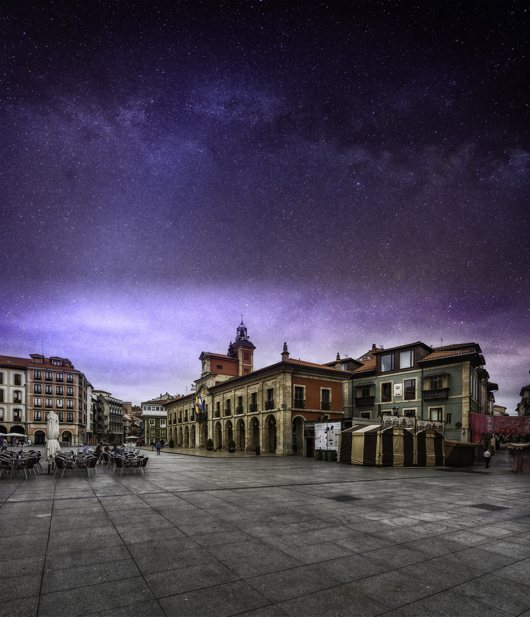Nikon D500 + Nikon AF-S Nikkor 14-24mm F2.8G ED sample photo. Watercolours of aviles and the milky way photography