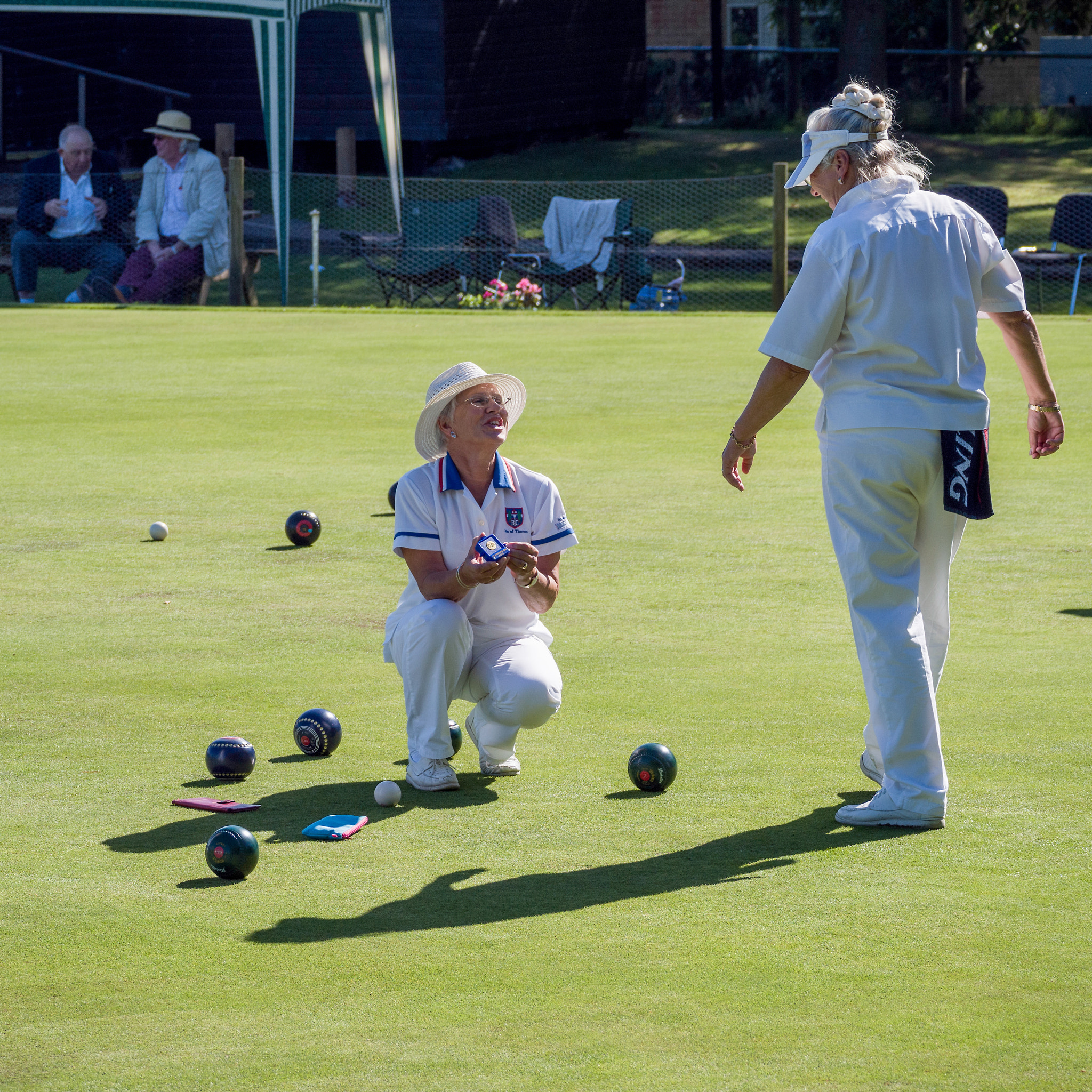 Olympus PEN-F sample photo. Isle of thorns, sussex/uk - september 11 : lawn bowls match at i photography
