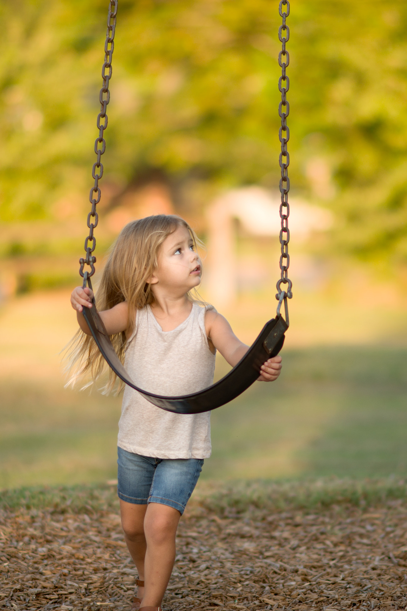 Nikon D610 + AF DC-Nikkor 135mm f/2D sample photo. Reese and a swing photography