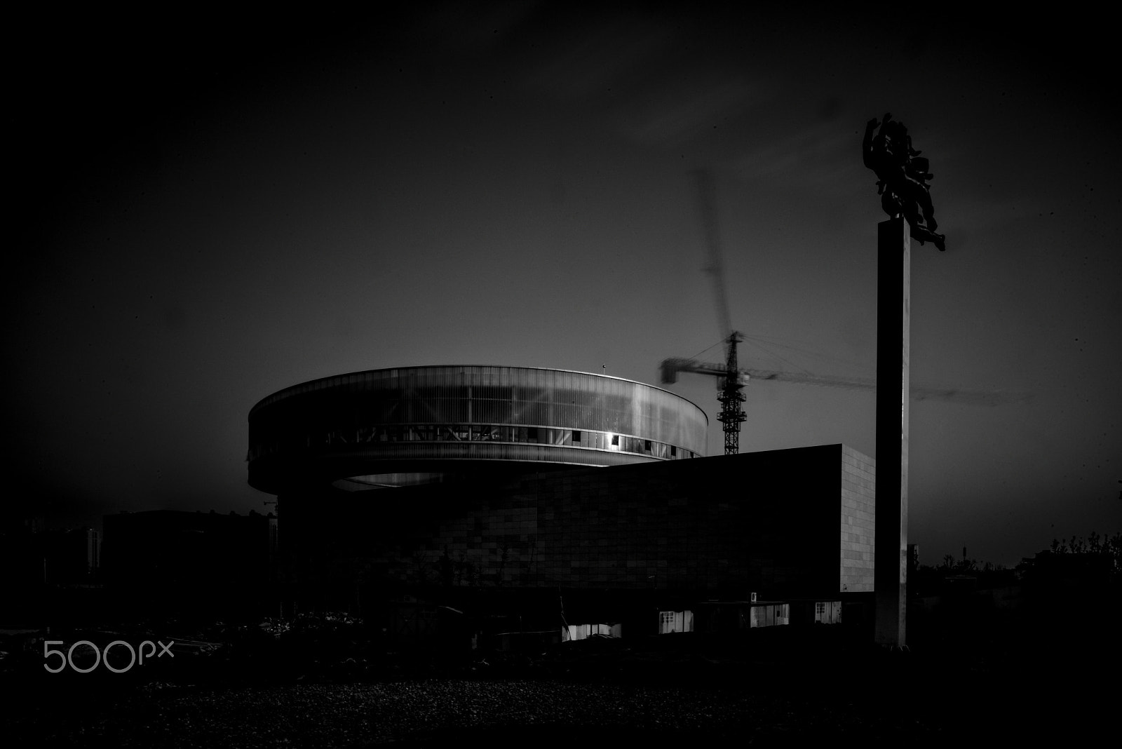 Nikon D810 + Nikon PC-E Nikkor 24mm F3.5D ED Tilt-Shift sample photo. 在建中的长沙李自健美术馆 photography
