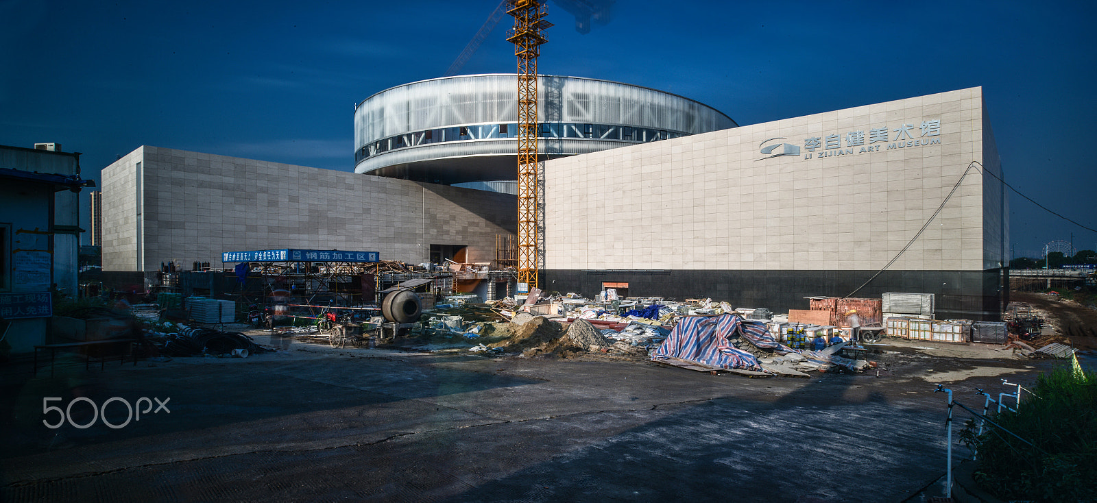 Nikon D810 + Nikon PC-E Nikkor 24mm F3.5D ED Tilt-Shift sample photo. 建设中的李自健美术馆 photography