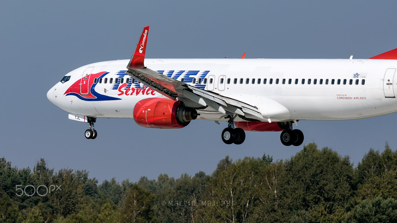 Nikon D90 + Nikon AF-S Nikkor 300mm F4D ED-IF sample photo. Travel service, boeing 737-86j(wl), reg tc-tjl photography