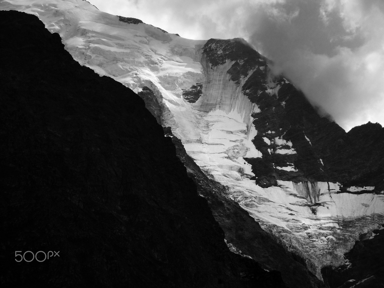 Sony DSC-W270 sample photo. View of the bionnassay glacier from mont lachat photography