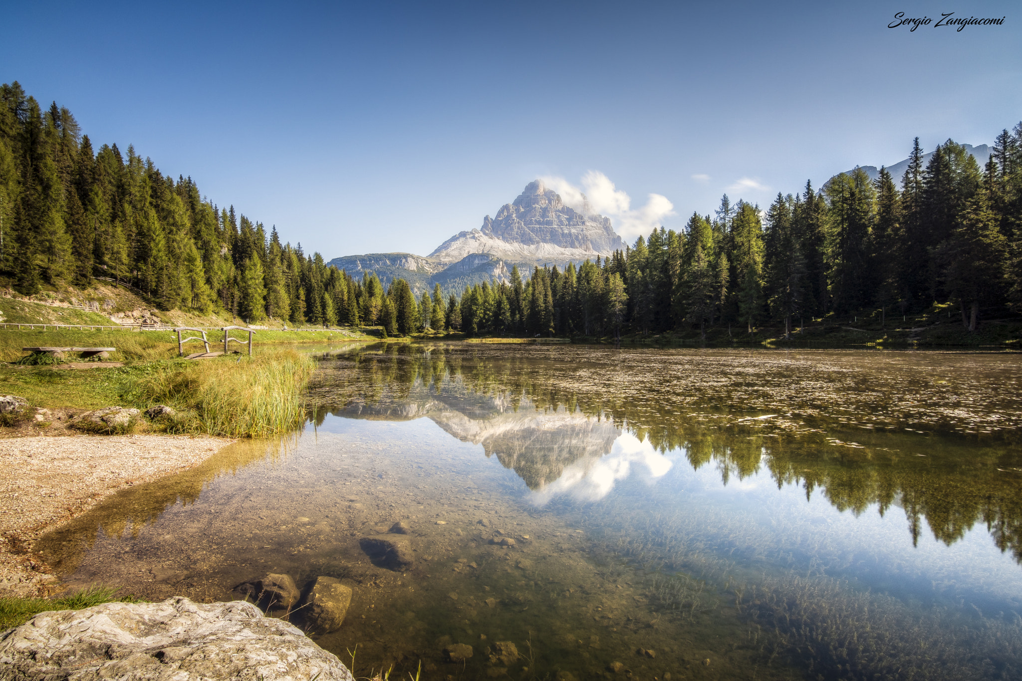 Canon EOS 750D (EOS Rebel T6i / EOS Kiss X8i) sample photo. Tre cime reflection photography