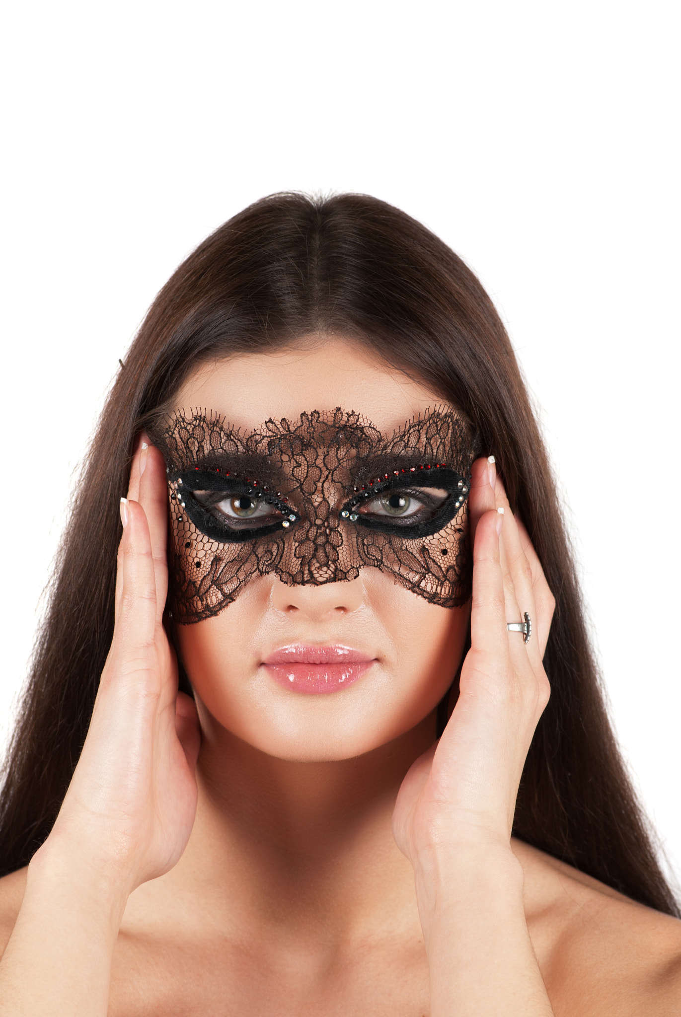Nikon AF-Nikkor 80-200mm F2.8D ED sample photo. Girl at mask photography