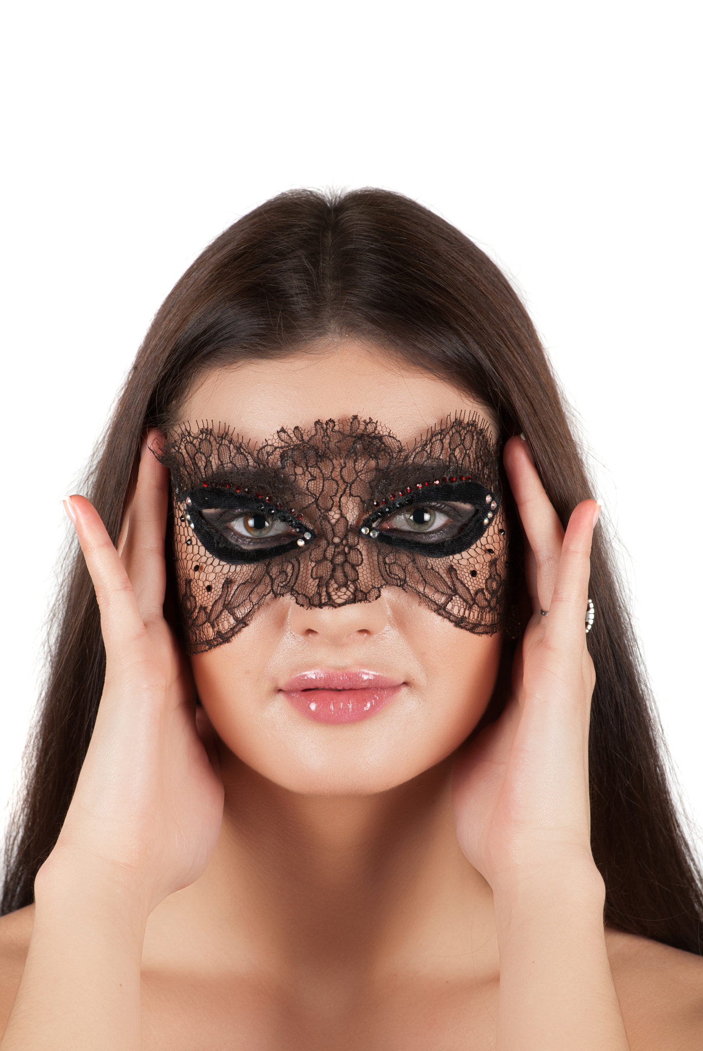 Nikon AF-Nikkor 80-200mm F2.8D ED sample photo. Girl at mask photography