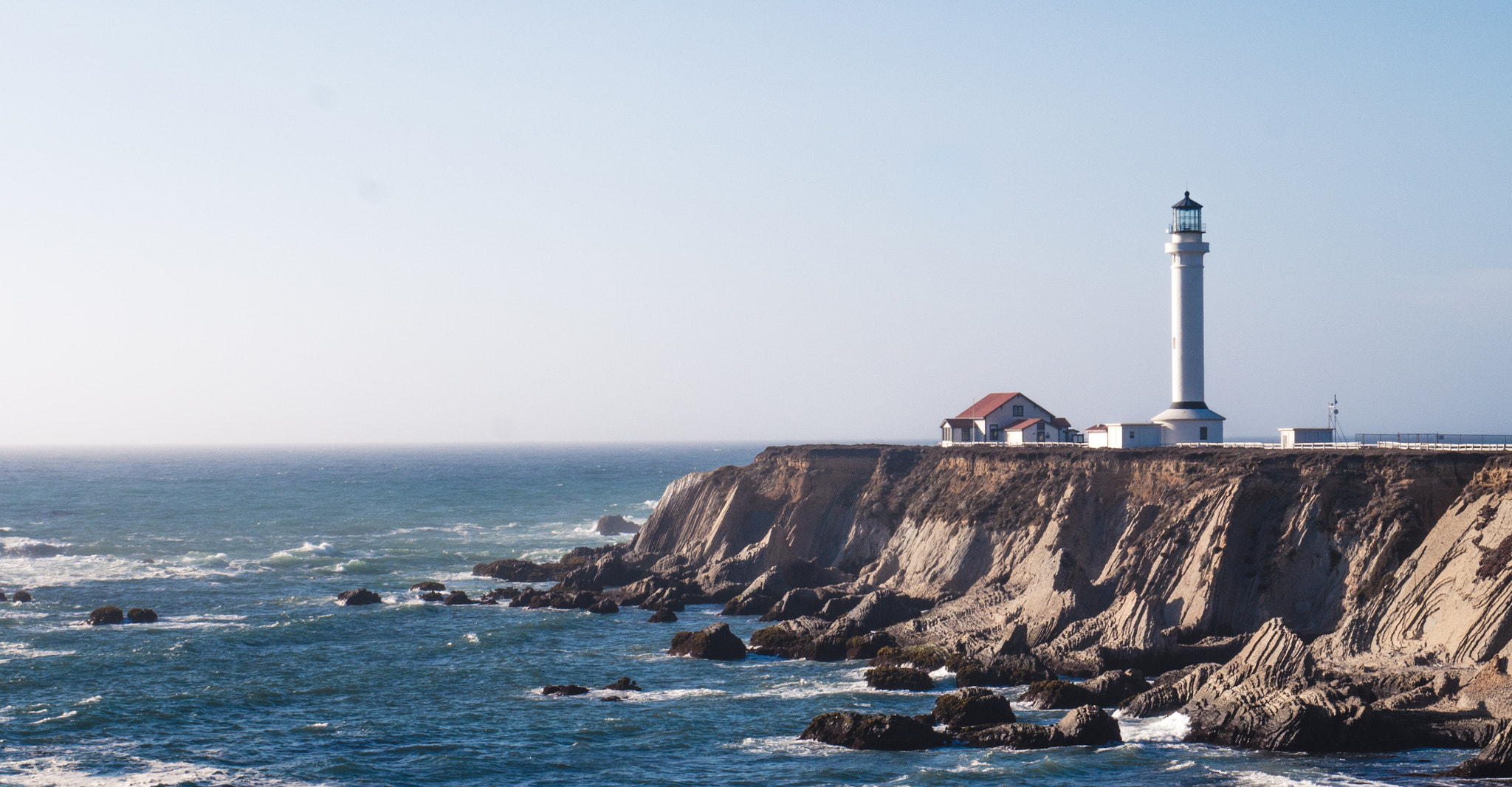 Panasonic Lumix G 42.5mm F1.7 ASPH Power OIS sample photo. Point arena lighthouse photography