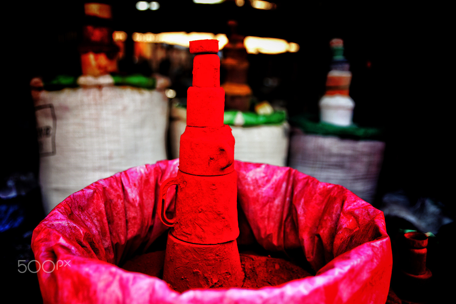 Canon 24-70mm sample photo. Earth colors - sold at a market in zambia photography