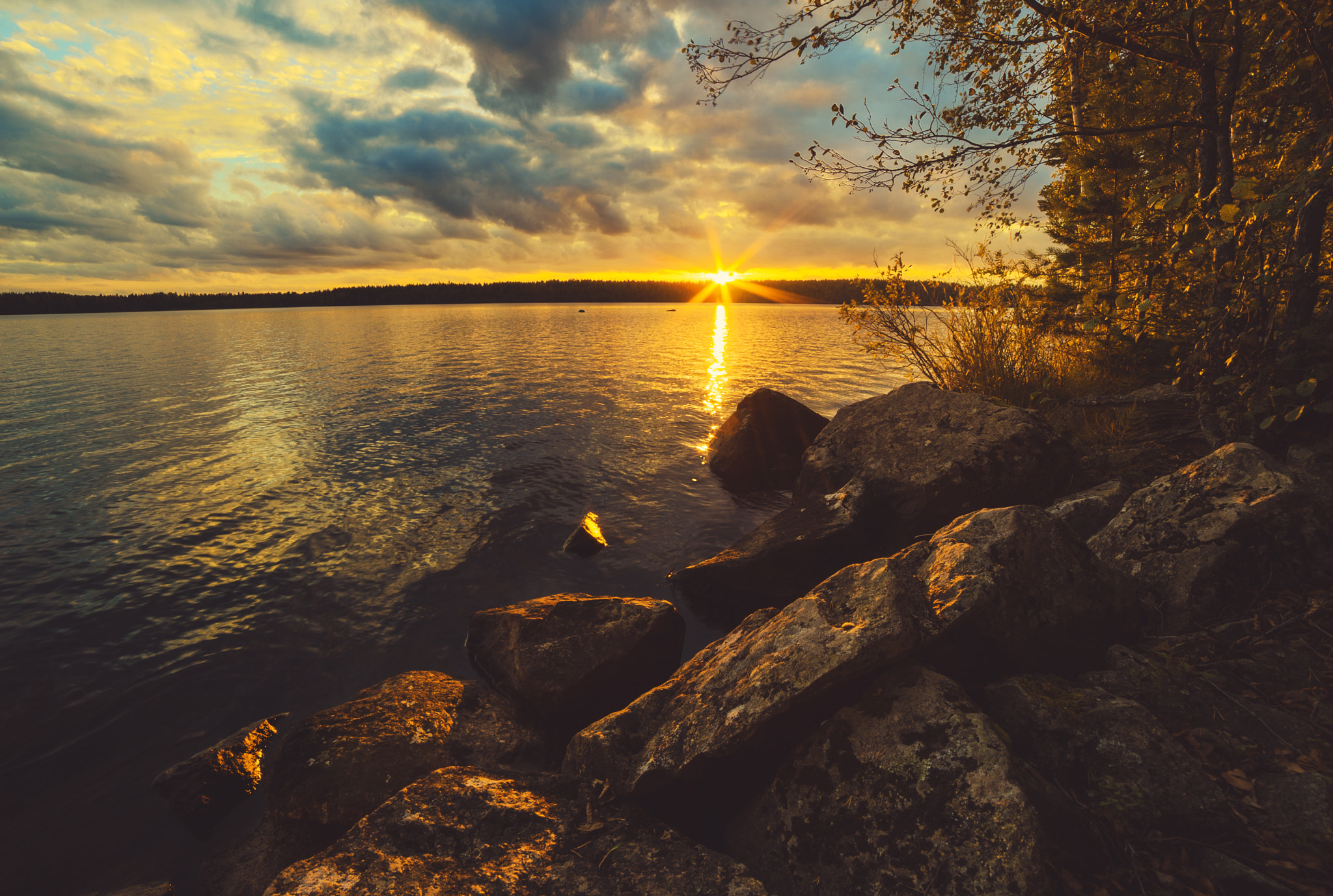 Samyang 14mm F2.8 ED AS IF UMC sample photo. Leivonmäki sunset photography