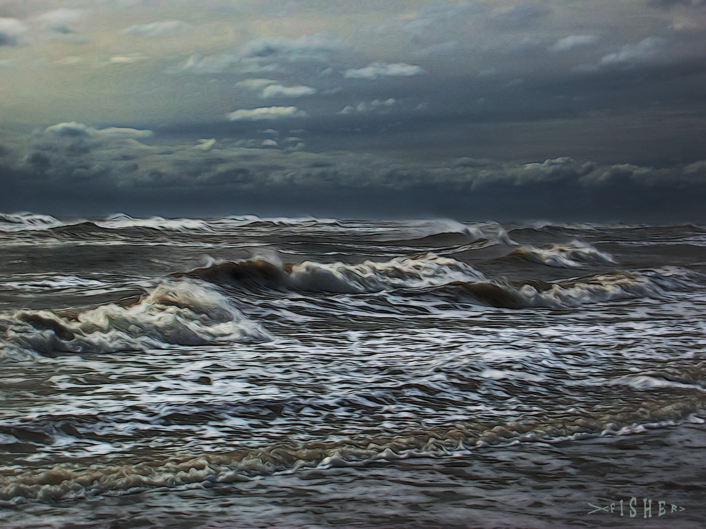 Nikon E995 sample photo. Rough seas photography