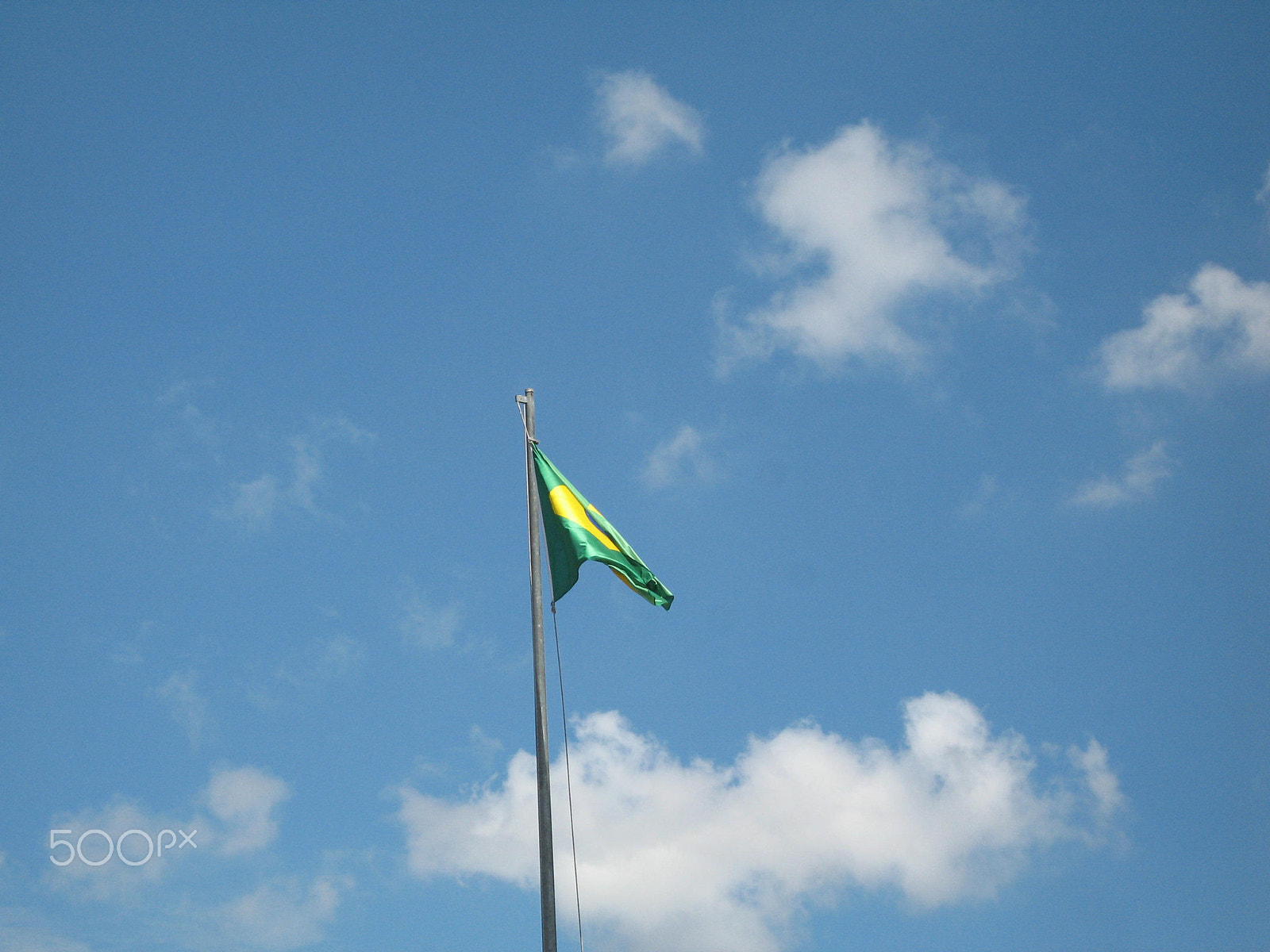 Canon IXY DIGITAL 700 sample photo. Flag in sky photography