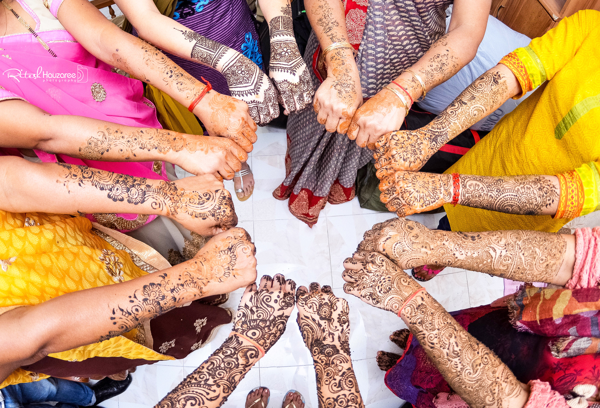 Nikon AF DX Fisheye-Nikkor 10.5mm F2.8G ED sample photo. Henna hands photography