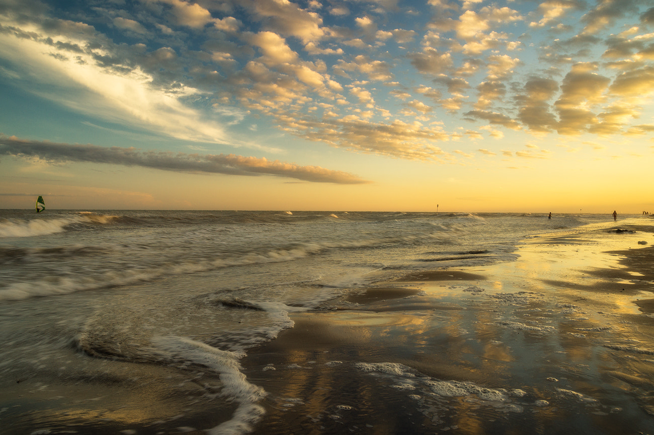 Sony SLT-A57 sample photo. Sunset waves photography