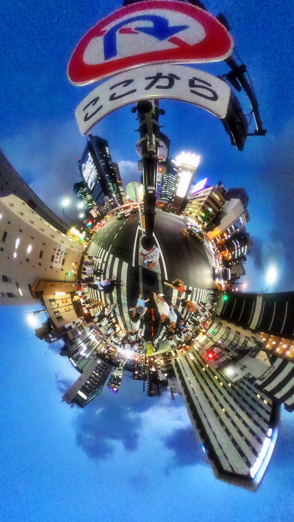 Ricoh Theta S sample photo. After five in tokyo photography