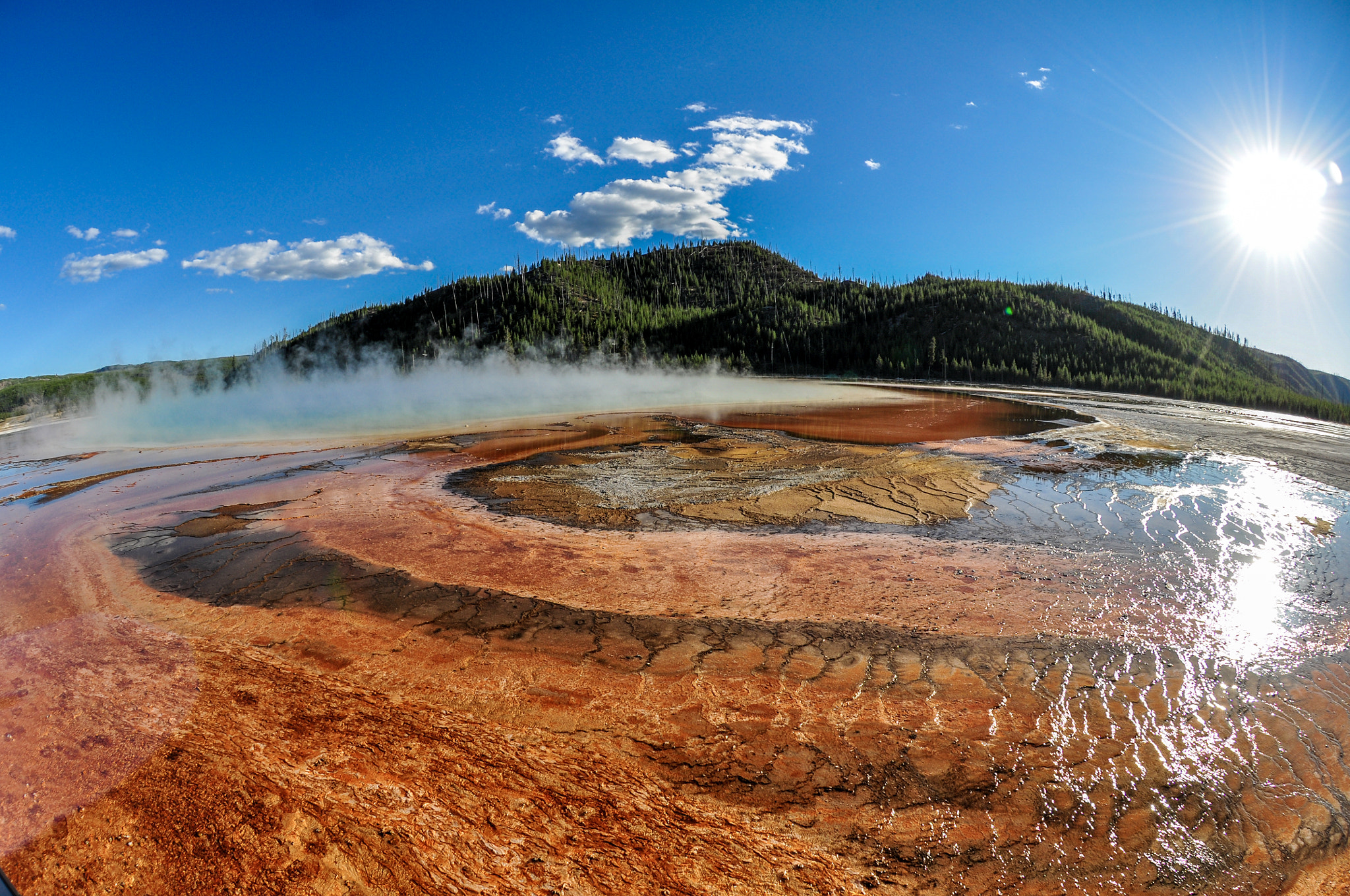 Nikon AF DX Fisheye-Nikkor 10.5mm F2.8G ED sample photo. Grand prismatic spring photography