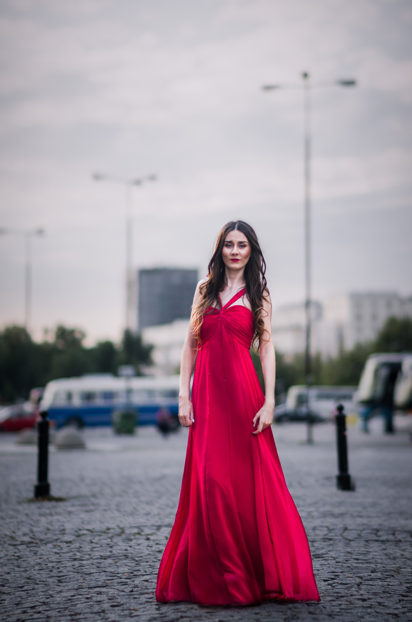 Nikon D7000 + Sigma 85mm F1.4 EX DG HSM sample photo. Ania in red photography