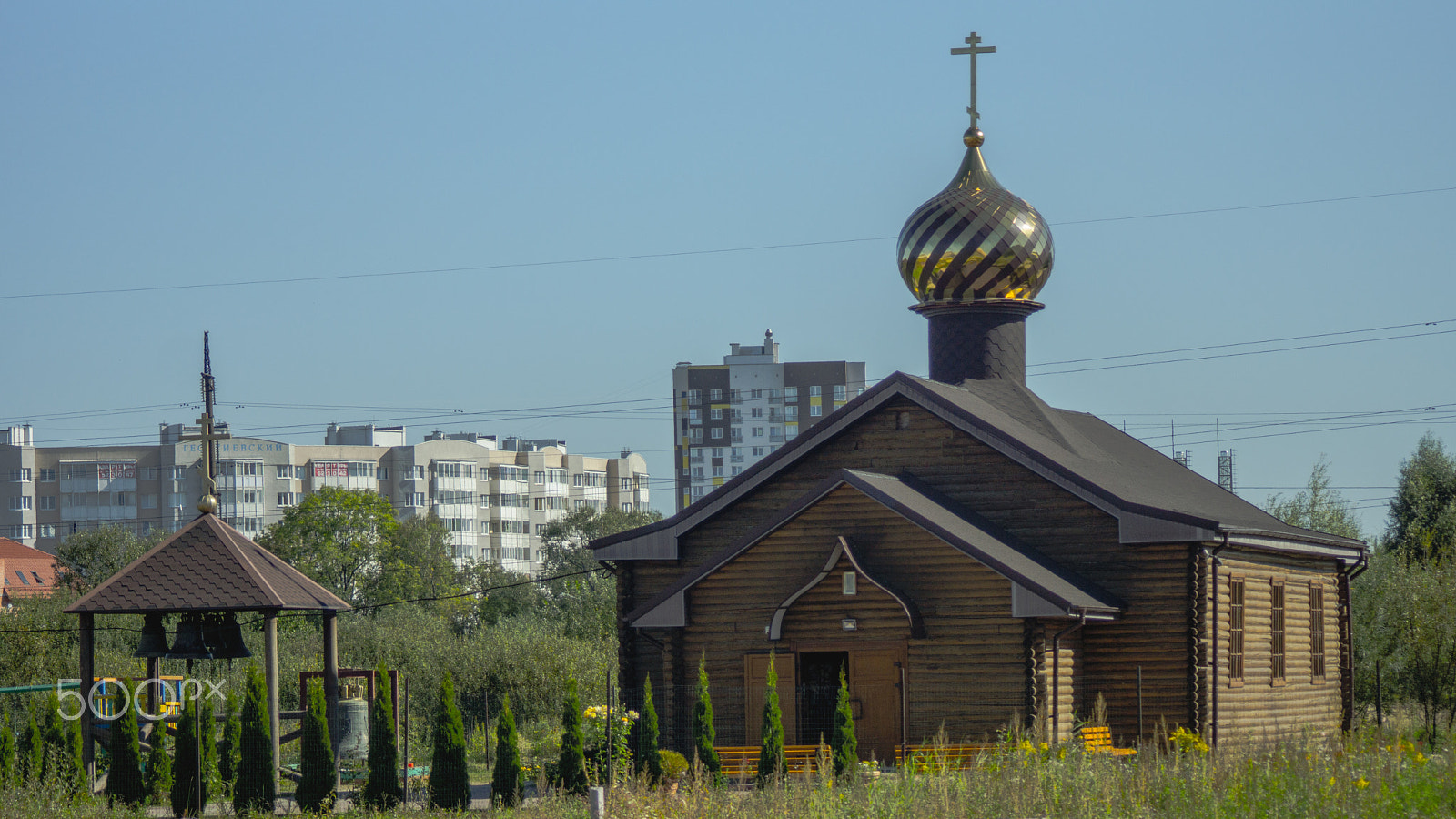 Sony SLT-A65 (SLT-A65V) + Sigma 70-300mm F4-5.6 DL Macro sample photo. Wooden orthodox church photography