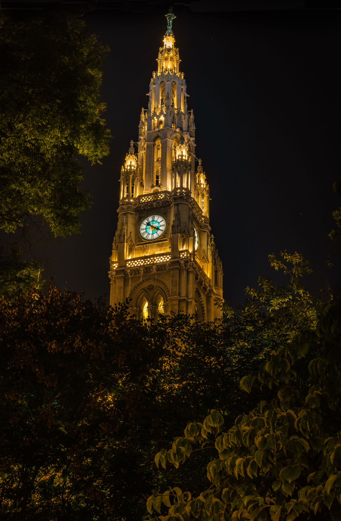 Sony a6300 + Canon EF 24-70mm F4L IS USM sample photo. Townhall tower vienna photography