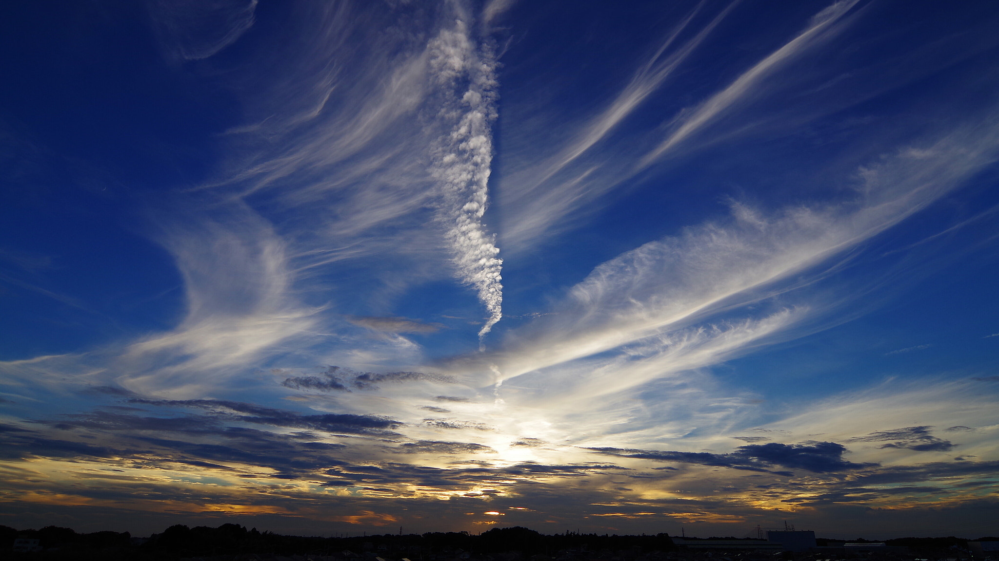 Pentax K-S2 sample photo. Contrail ~飛行機雲~ photography