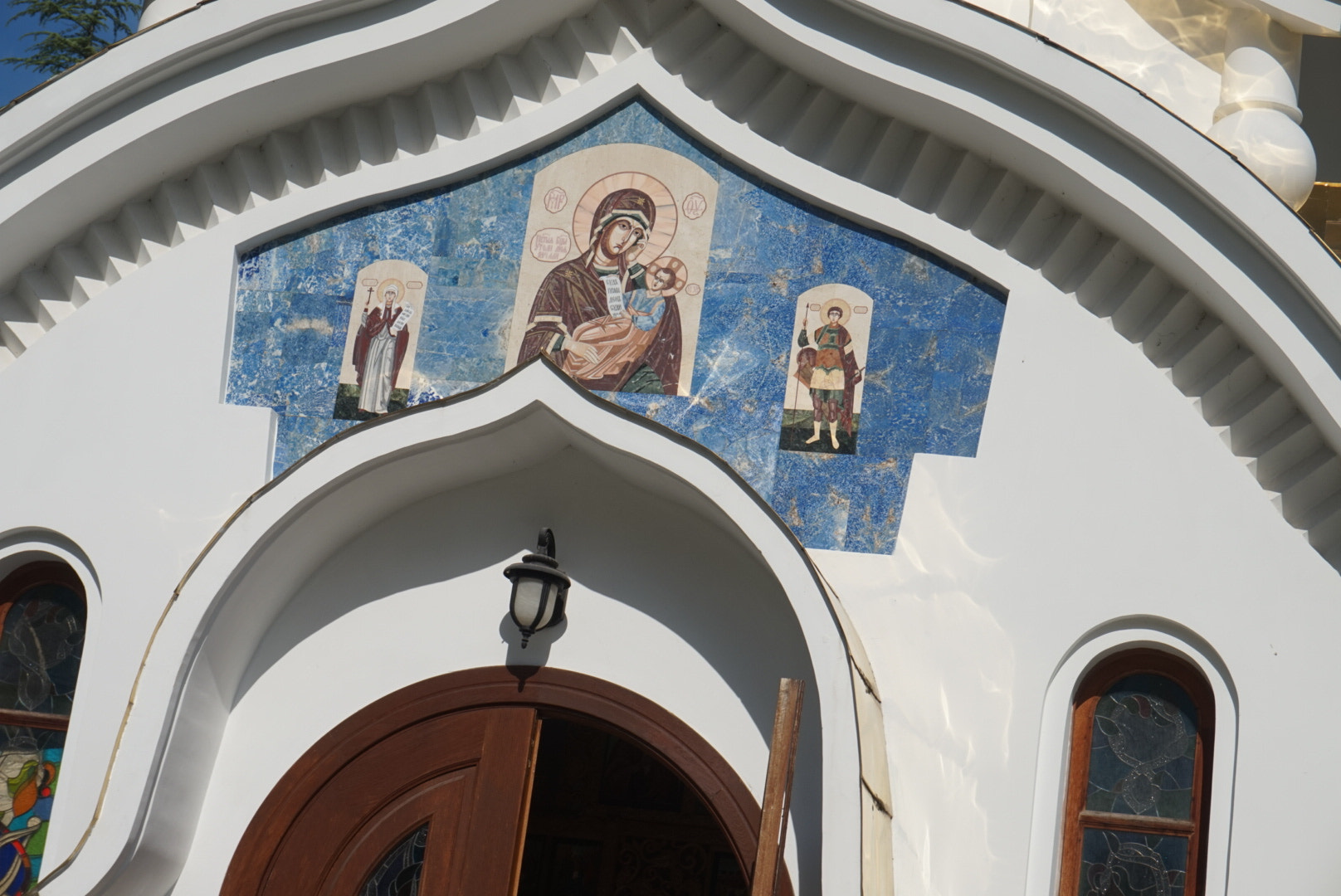 Sony Alpha QX1 sample photo. Holy trinity st. george monastery photography