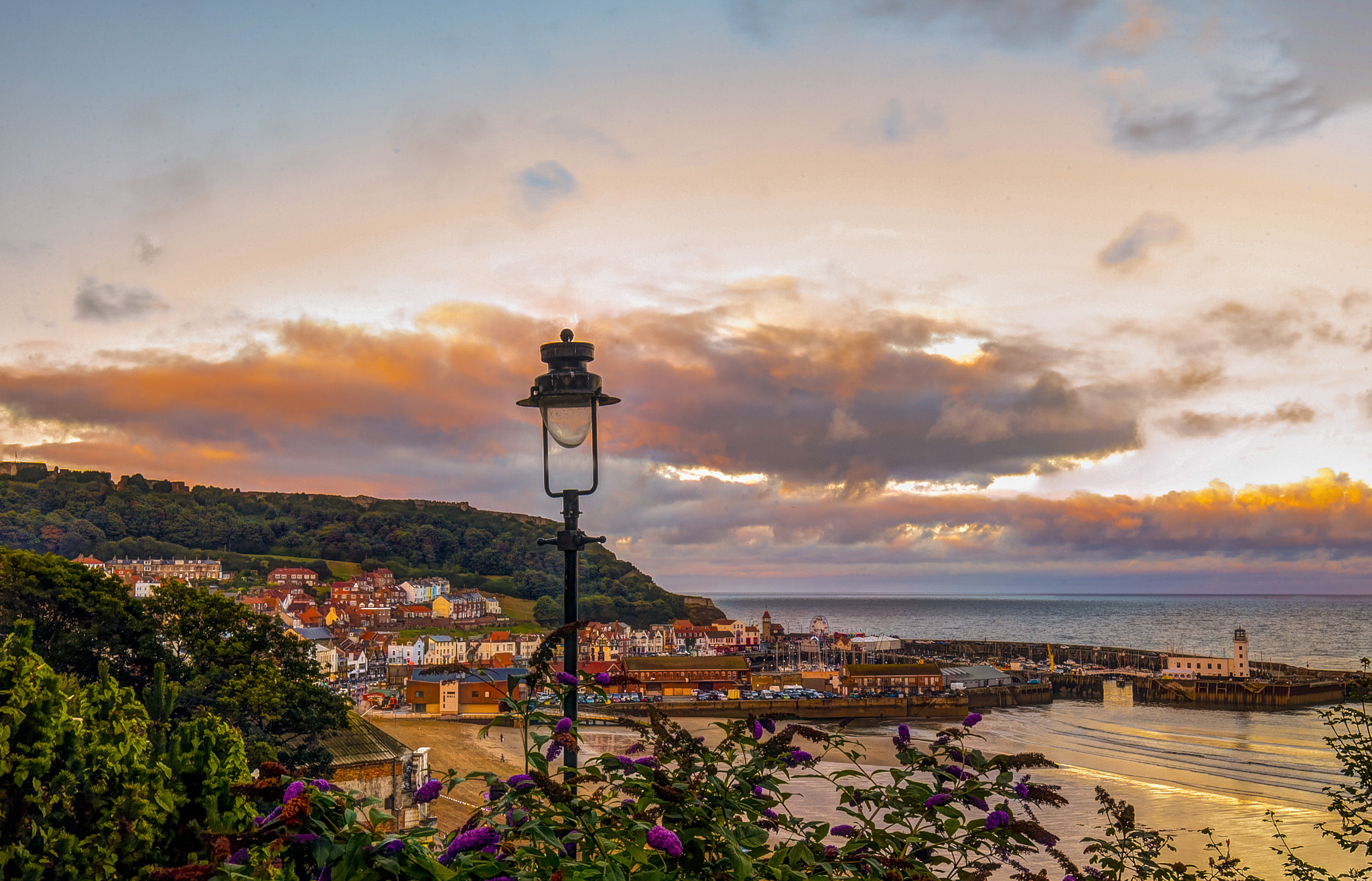 Canon EOS 5D sample photo. Scarborough at sunset. photography