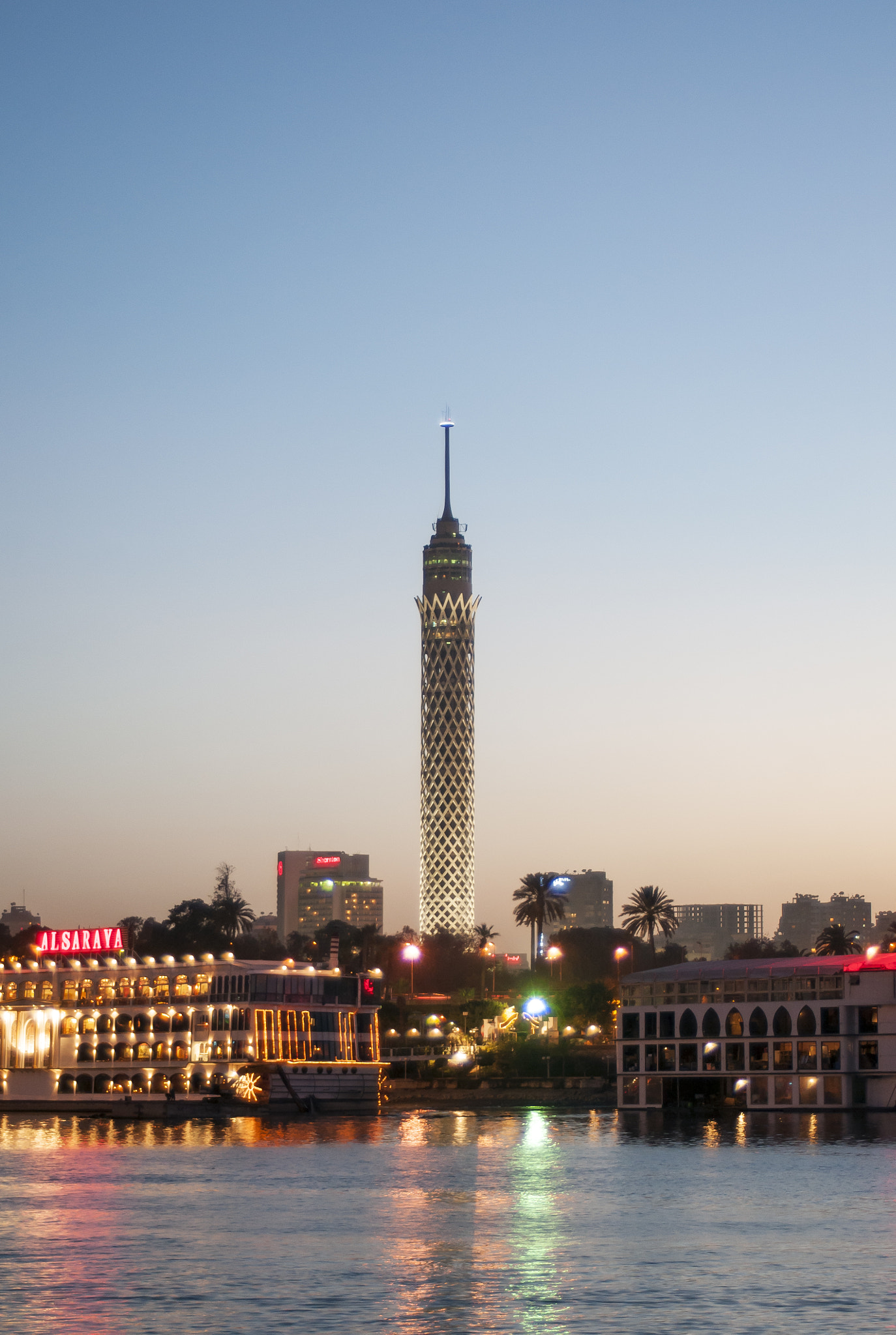 AF Zoom-Nikkor 28-80mm f/3.5-5.6D sample photo. El borg tower at dusk, cairo, egypt photography