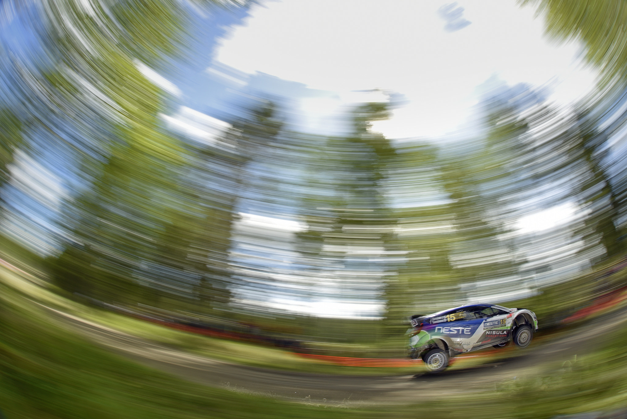 Nikon D750 + Sigma 15mm F2.8 EX DG Diagonal Fisheye sample photo. World rally championship photography