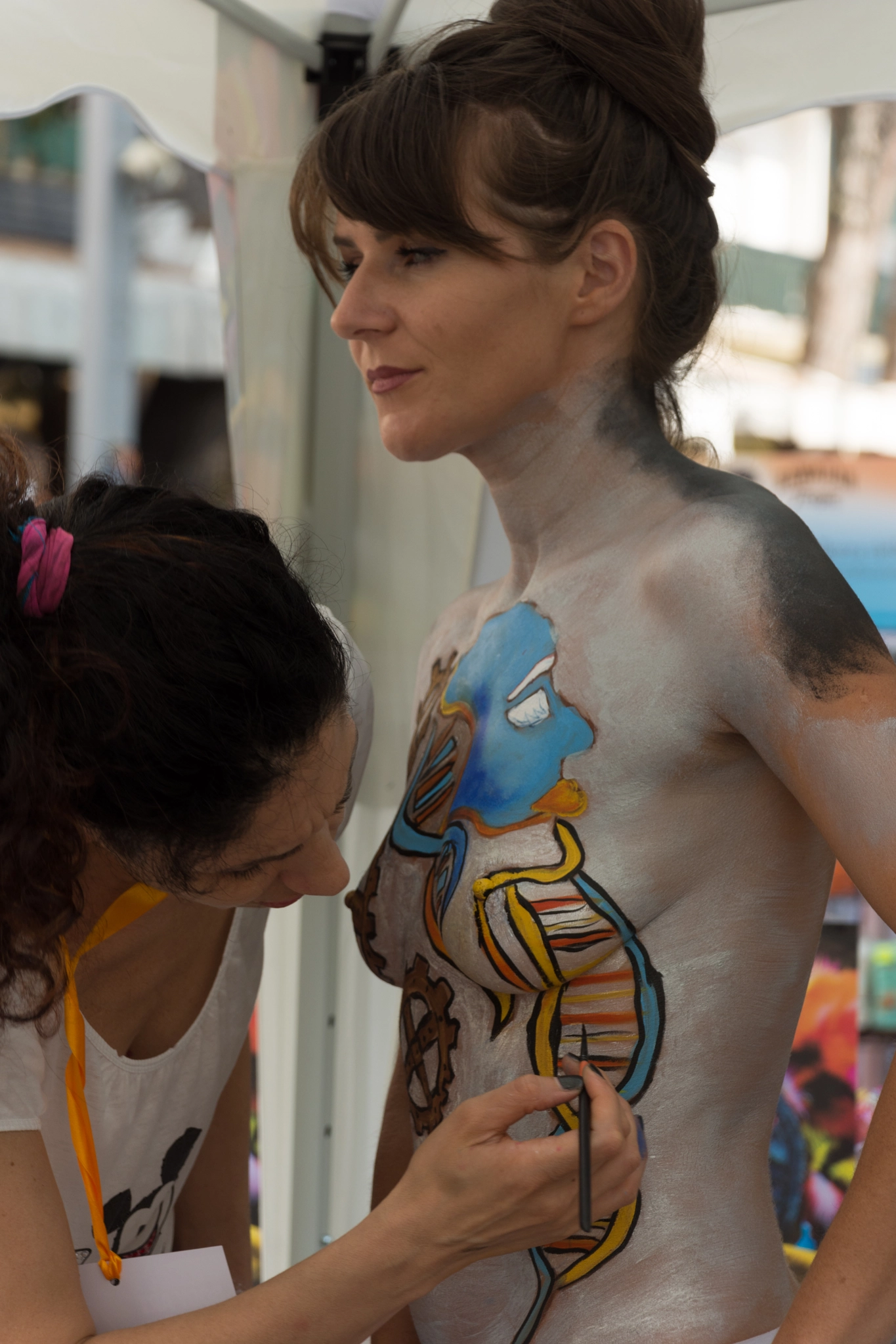 Nikon D7200 + Nikon AF-S DX Nikkor 18-135mm F3.5-5.6G ED-IF sample photo. 3° body painting riccione 2016 photography