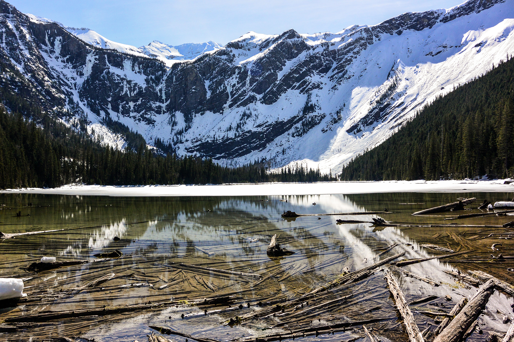 Nikon 1 Nikkor AW 11-27.5mm F3.5-5.6 sample photo. Spring at avalanche lake photography