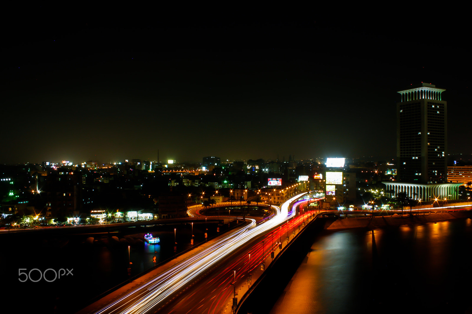 Canon EOS 500D (EOS Rebel T1i / EOS Kiss X3) sample photo. River nile at night photography