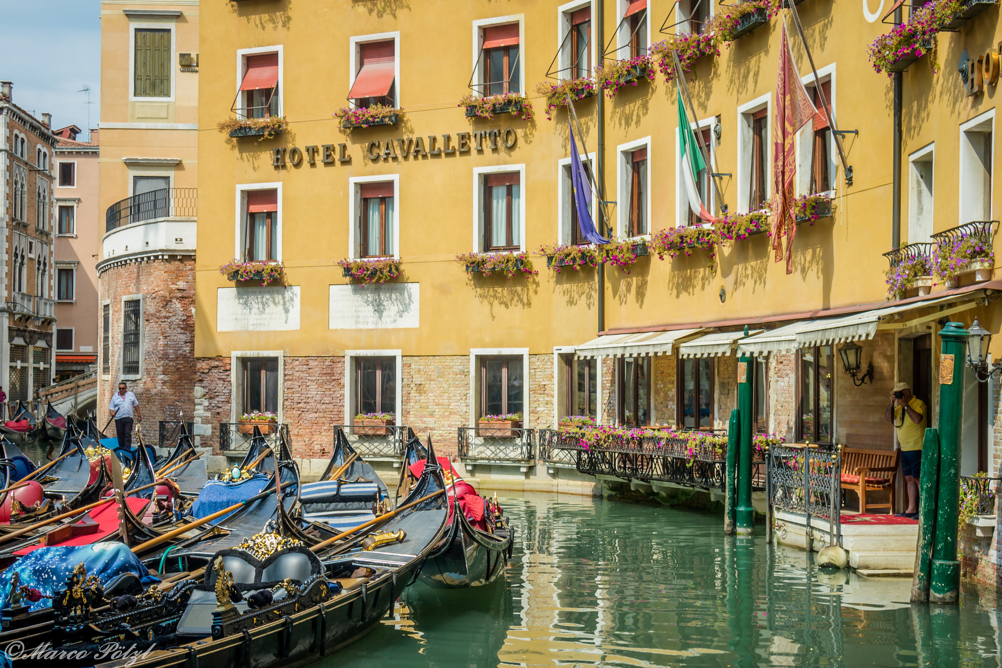 Olympus PEN E-PL3 sample photo. Gondola parking spot venice photography