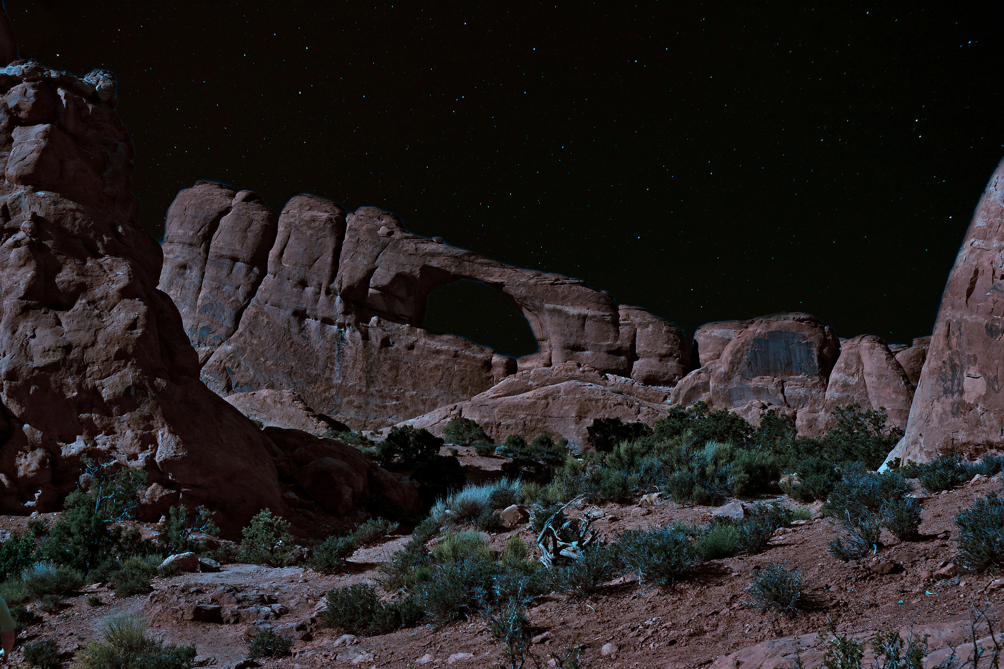Nikon D7100 sample photo. Moon light @ arches photography
