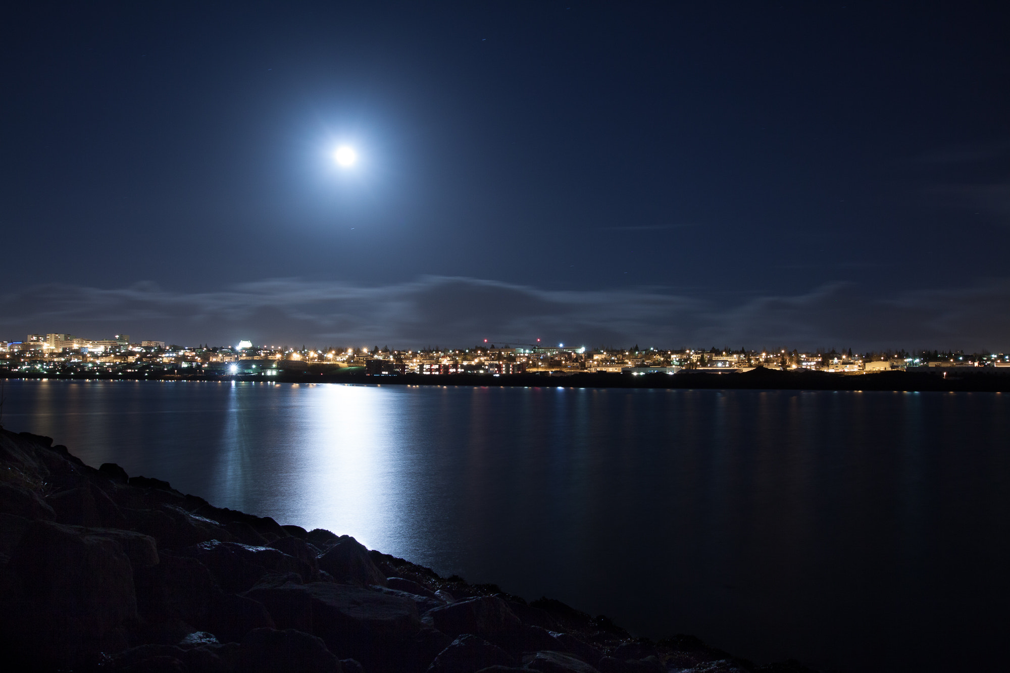 Sigma 10-20mm F3.5 EX DC HSM sample photo. Moonlight path photography