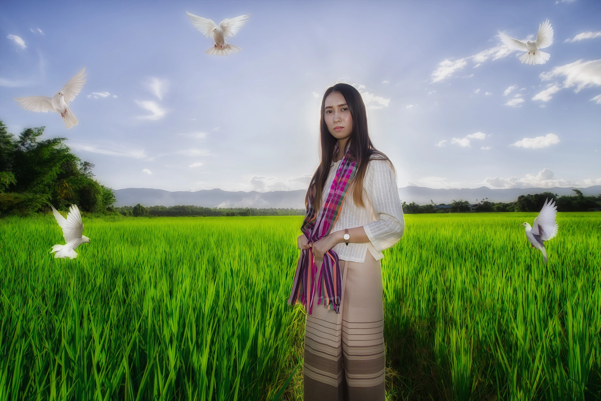 Canon EOS 6D + Sigma 20mm EX f/1.8 sample photo. Farmer girl photography