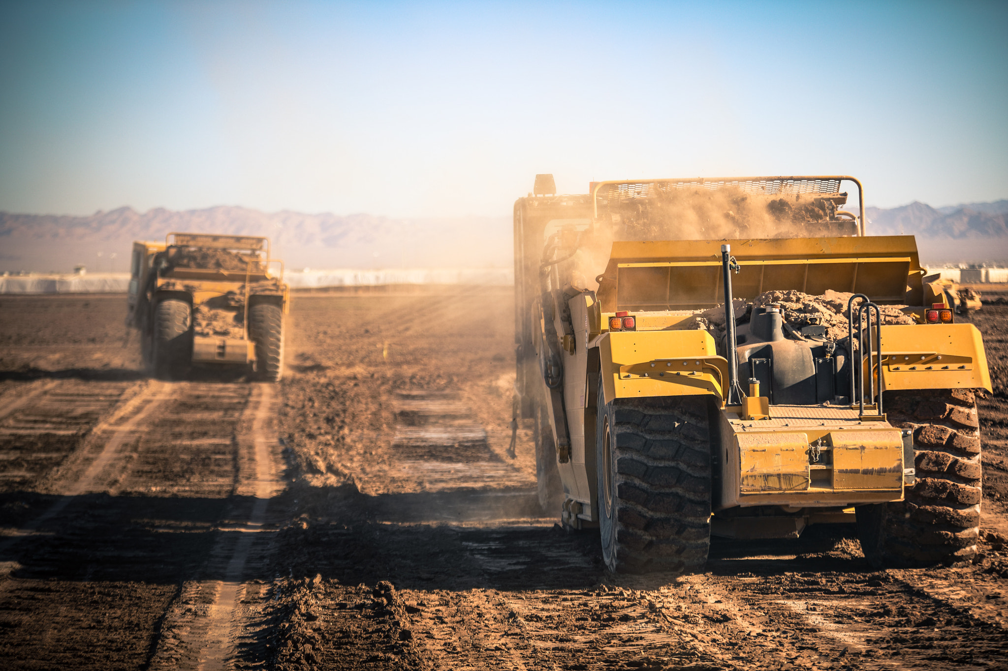 Sigma 70-200mm F2.8 EX DG OS HSM sample photo. Caterpillar earthmovers earthmoving photography