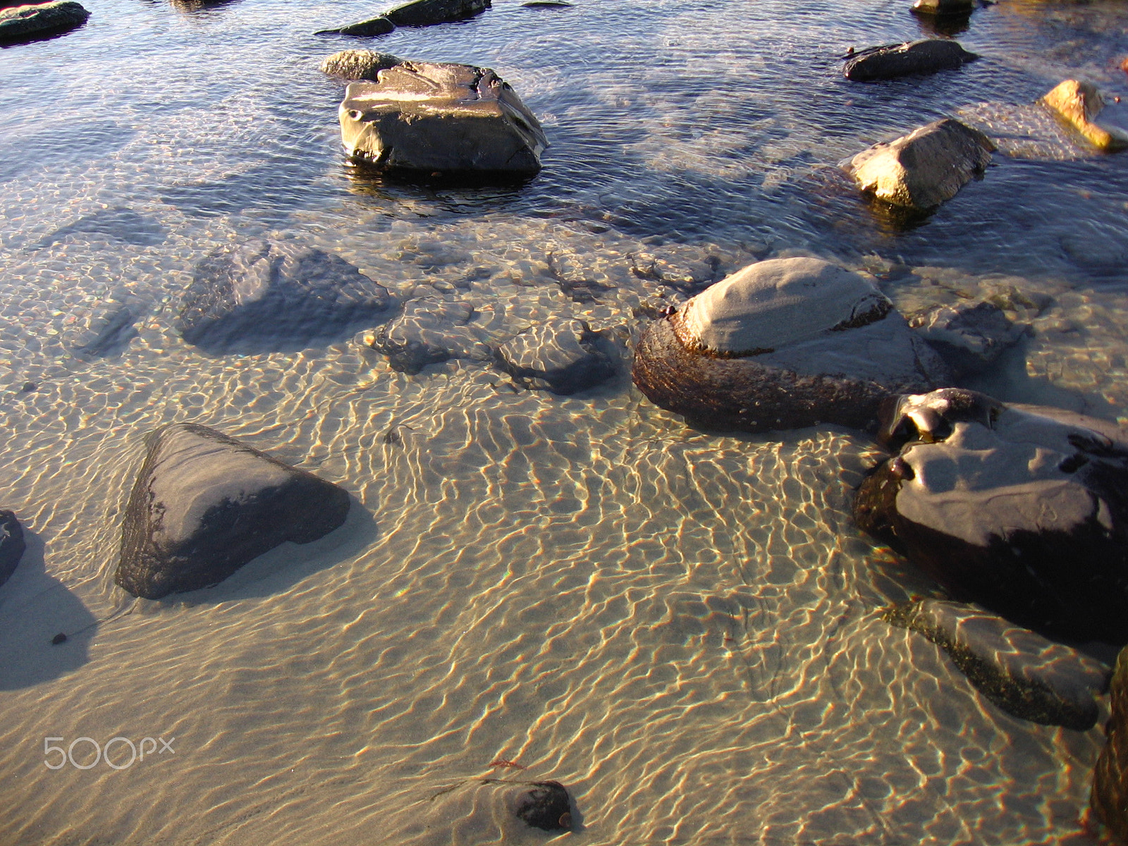 Canon POWERSHOT A510 sample photo. Stone and water photography