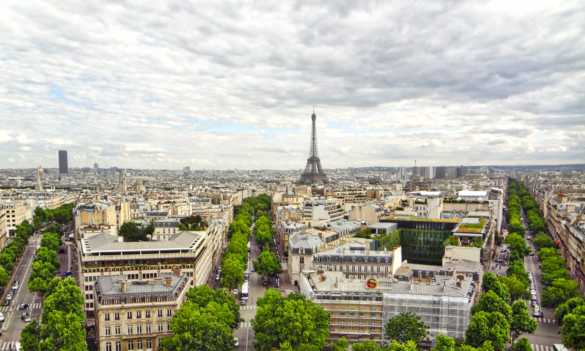 Sony DSC-WX9 sample photo. View from the arc de triumph photography