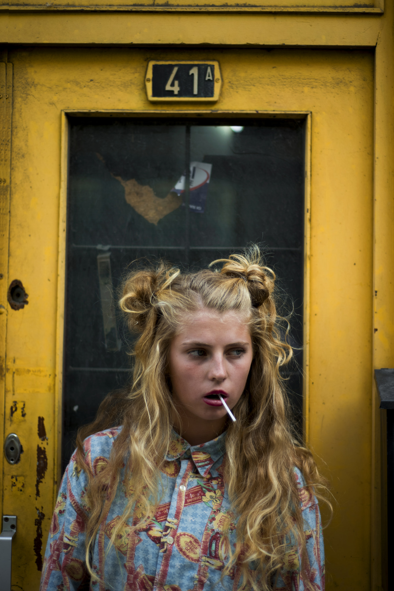 Nikon D750 sample photo. The girl and the door photography