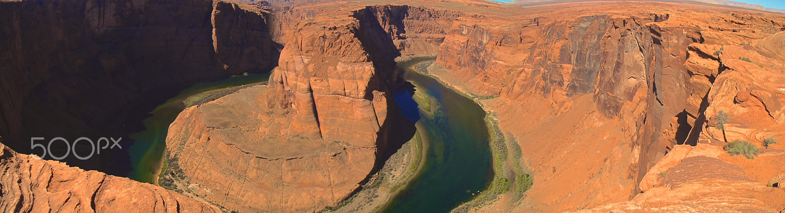 Olympus TG-820 sample photo. Horseshoe bend panorama photography