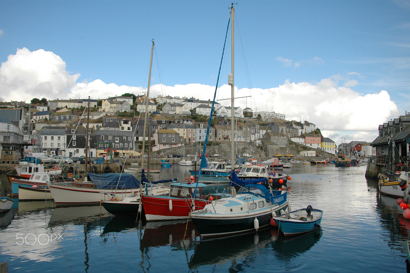 Nikon D70 + Sigma 18-50mm F3.5-5.6 DC sample photo. Mevagissey harbour cornwall photography