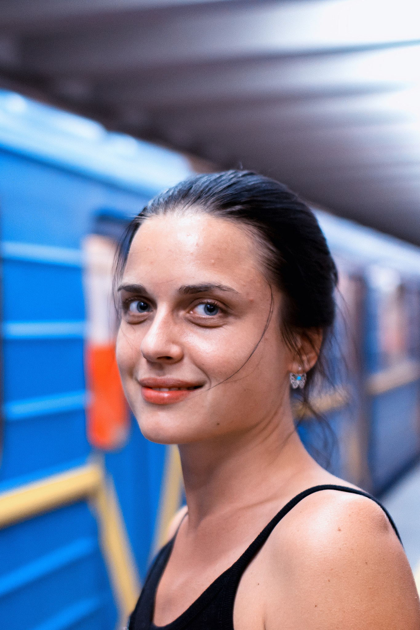 Nikon D7200 + Sigma 30mm F1.4 EX DC HSM sample photo. Subway portrait photography